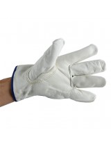 Γάντια λευκά όλο δέρμα ΣΕΤ 10 τεμάχια