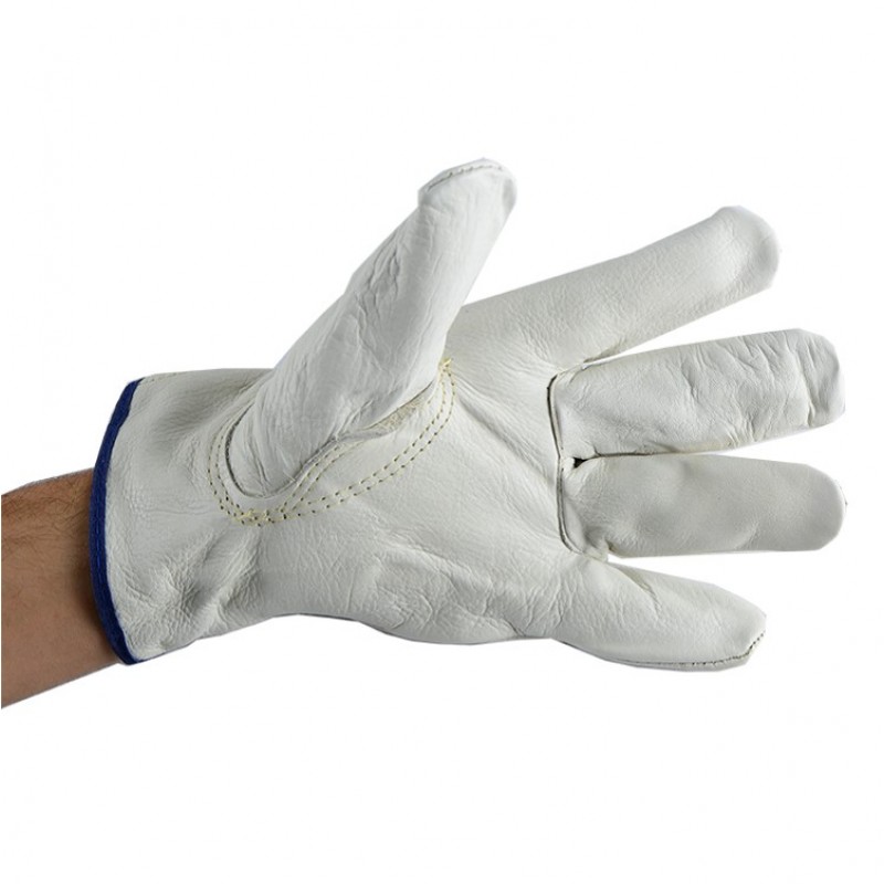 Γάντια λευκά όλο δέρμα DRIVER  Νο 10.5